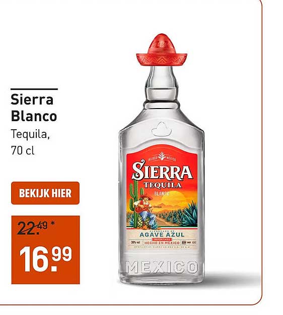 Sierra Blanco Tequila, 70 cl