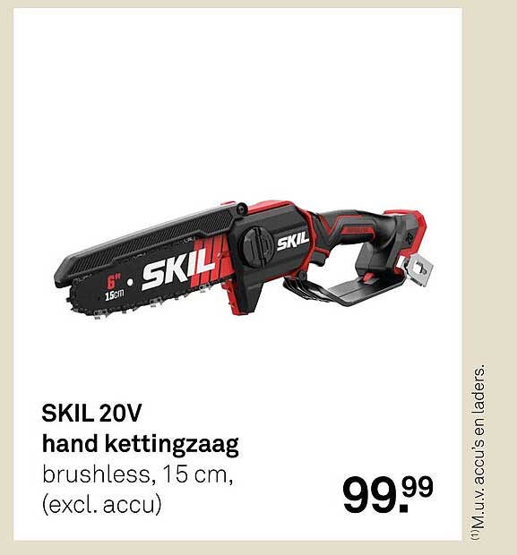 SKIL 20V hand kettingzaag brushless, 15 cm, (excl. accu)