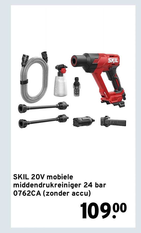 SKIL 20V mobiele middendrukreiniger 24 bar 0762CA (zonder accu)