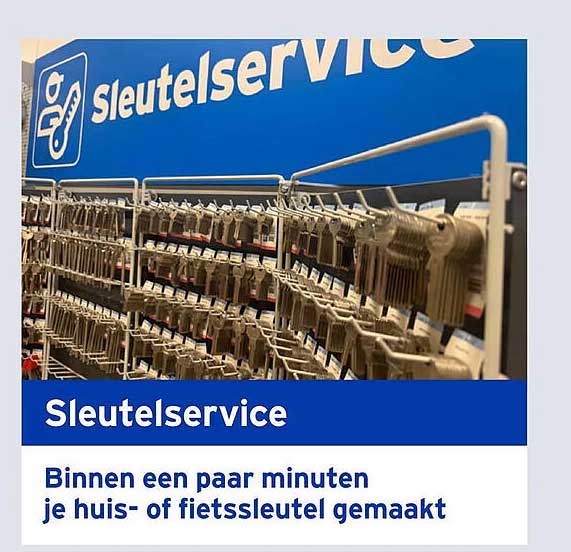 Sleutelservice Binnen een paar minuten je huis- of fietssleutel gemaakt
