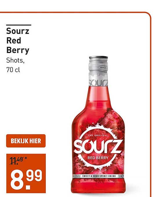 Sourz Red Berry Shots, 70 cl