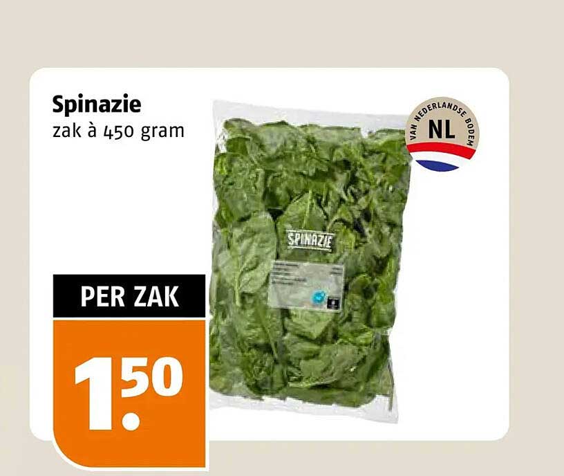 Spinazie zak à 450 gram