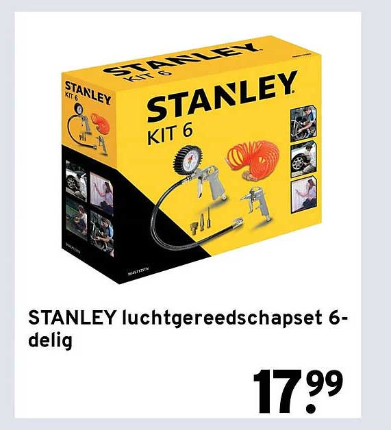 STANLEY luchtgereedschapsset 6-delig