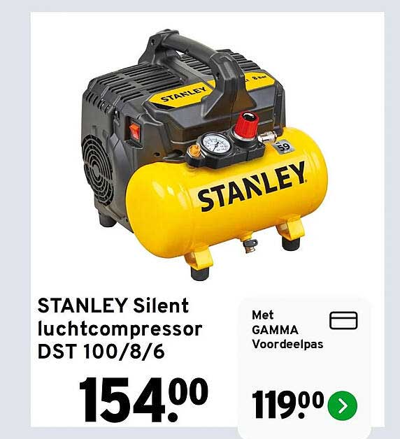 STANLEY Silent luchtcompressor DST 100/8/6