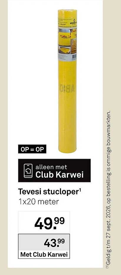 Tevesi stucloper 1x20 meter