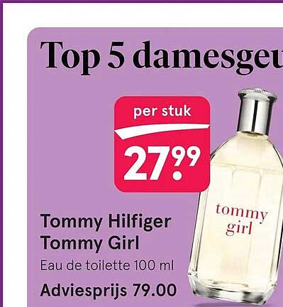 Top 5 damesgeuren Tommy Hilfiger Tommy Girl Eau de toilette 100 ml