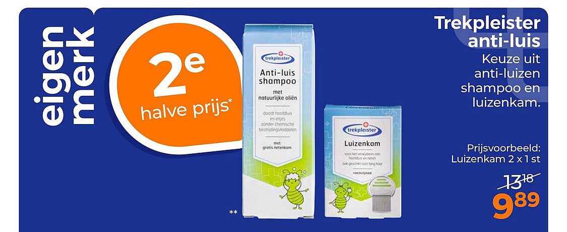 Trekpleister anti-luis 2e halve prijs