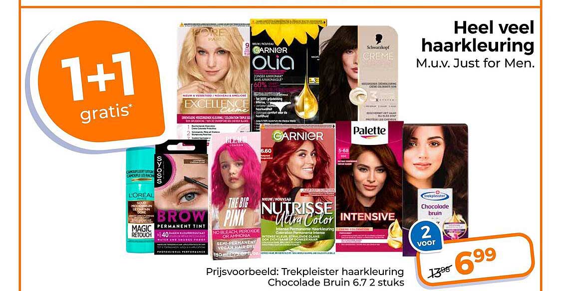 Trekpleister haarkleuring Chocolade Bruin 6.7 2 stuks 1+1 gratis