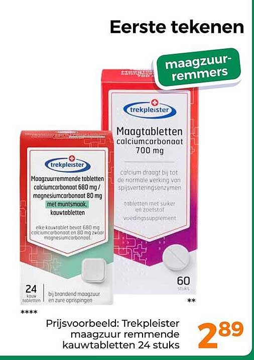 Trekpleister maagzuur remmende kauwtabletten 24 stuks