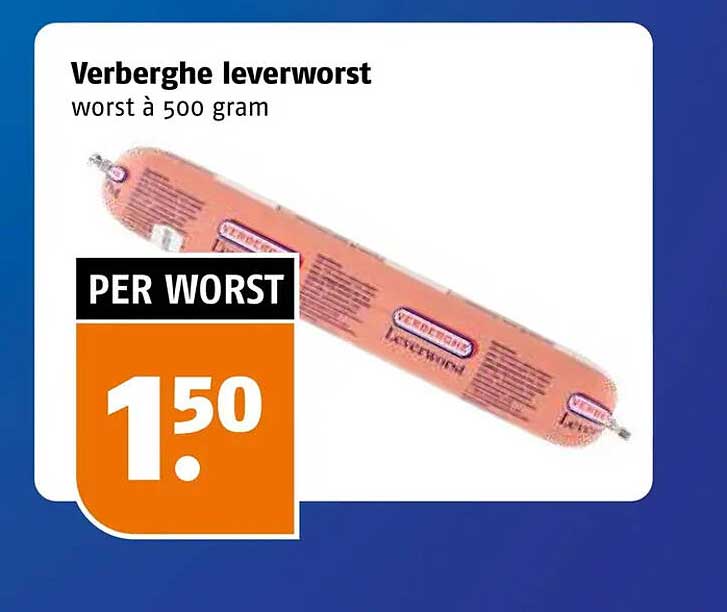 Verberghe leverworst worst à 500 gram