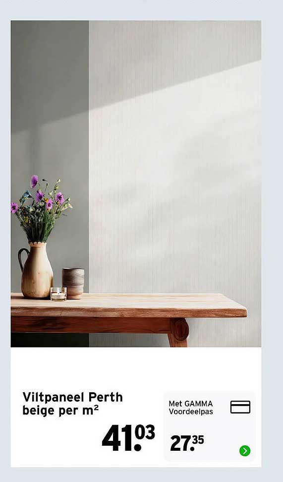 Viltpaneel Perth beige per m²