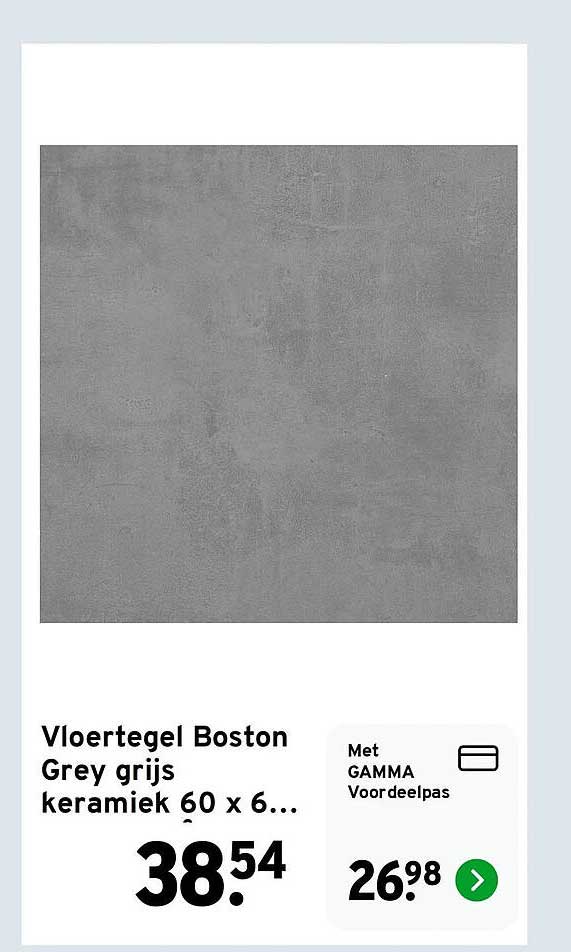Vloertegel Boston Grey grijs keramiek 60 x 6...
