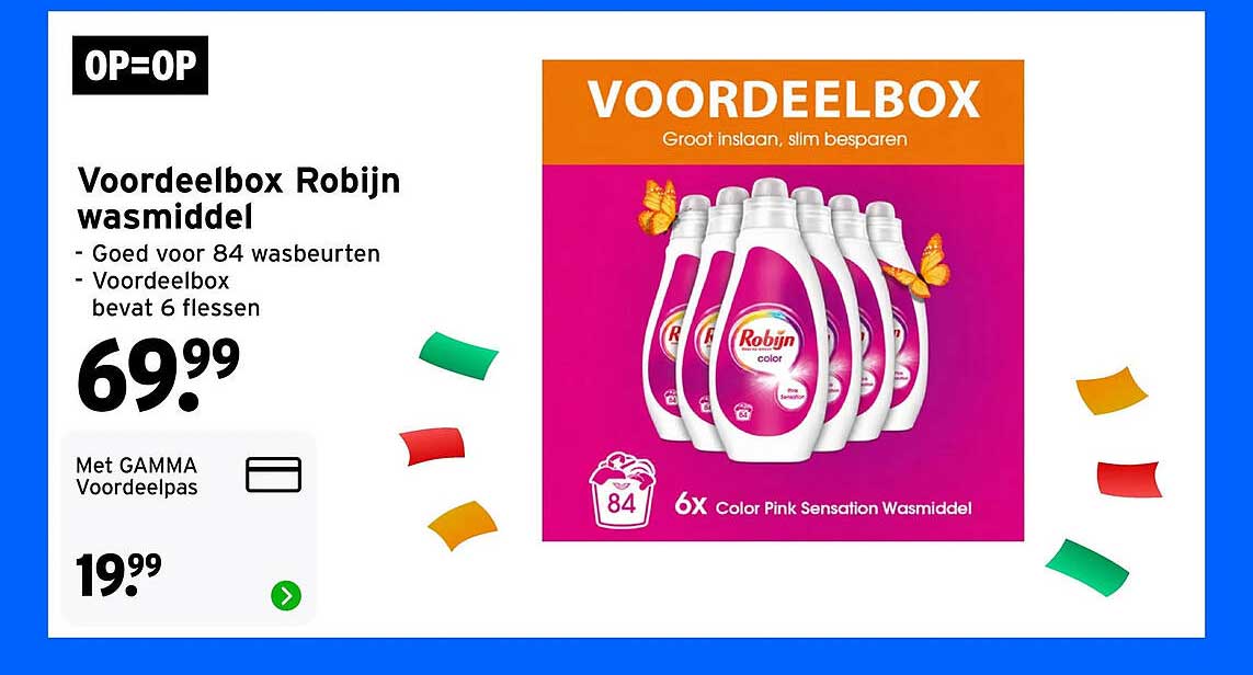 Voordeelbox Robijn wasmiddel