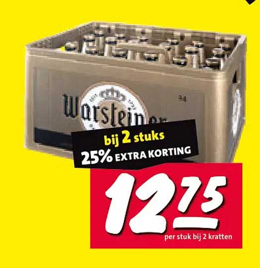 Warsteiner bij 2 stuks 25% EXTRA KORTING