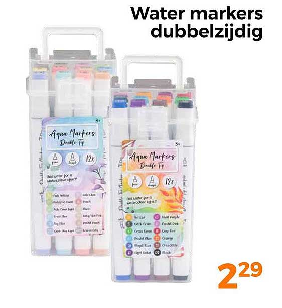 Water markers dubbelzijdig