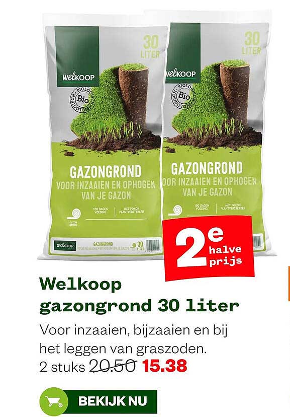 Welkoop gazongrond 30 liter 2e halve prijs