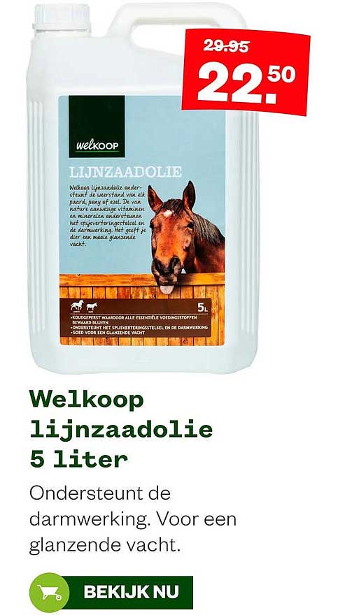 Welkoop lijnzaadolie 5 liter