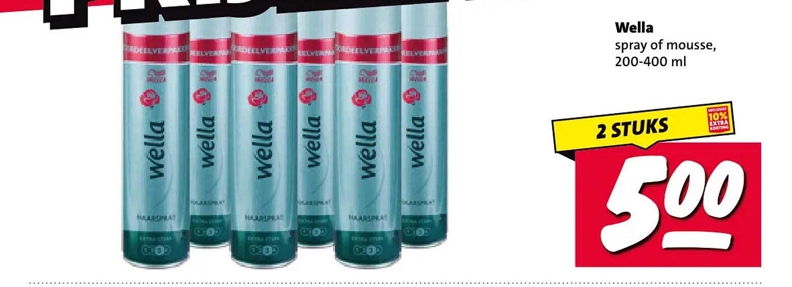 Wella spray of mousse, 200-400 ml 2 STUKS