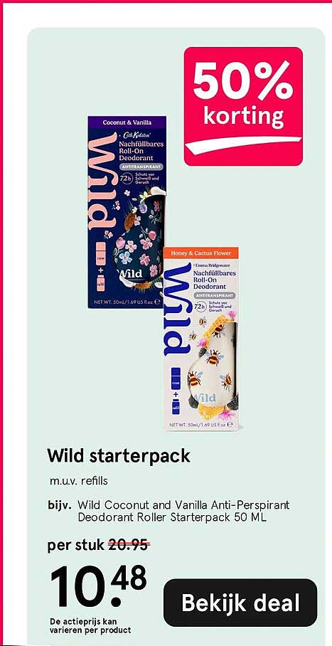Wild starterpack 50% korting