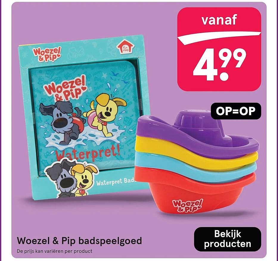 Woezel & Pip badspeelgoed
