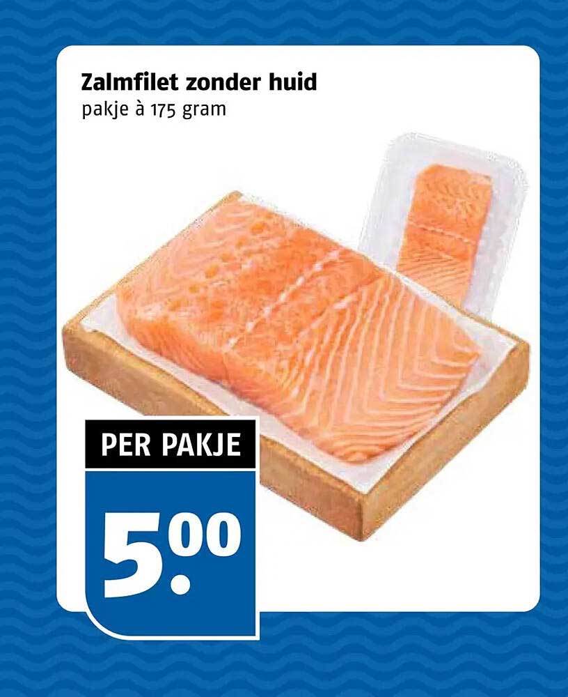 Zalmfilet zonder huid pakje à 175 gram