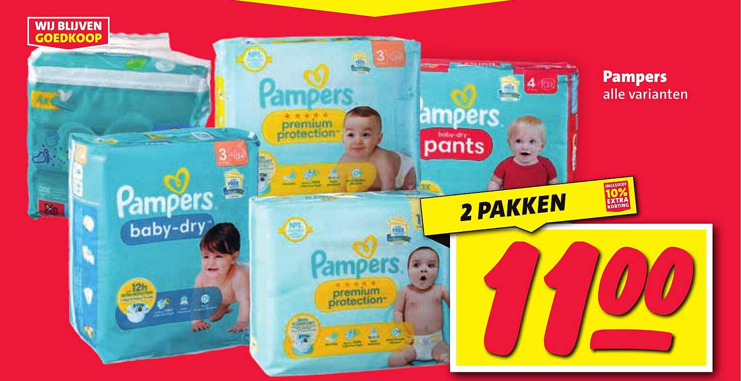2 PAKKEN Pampers alle varianten