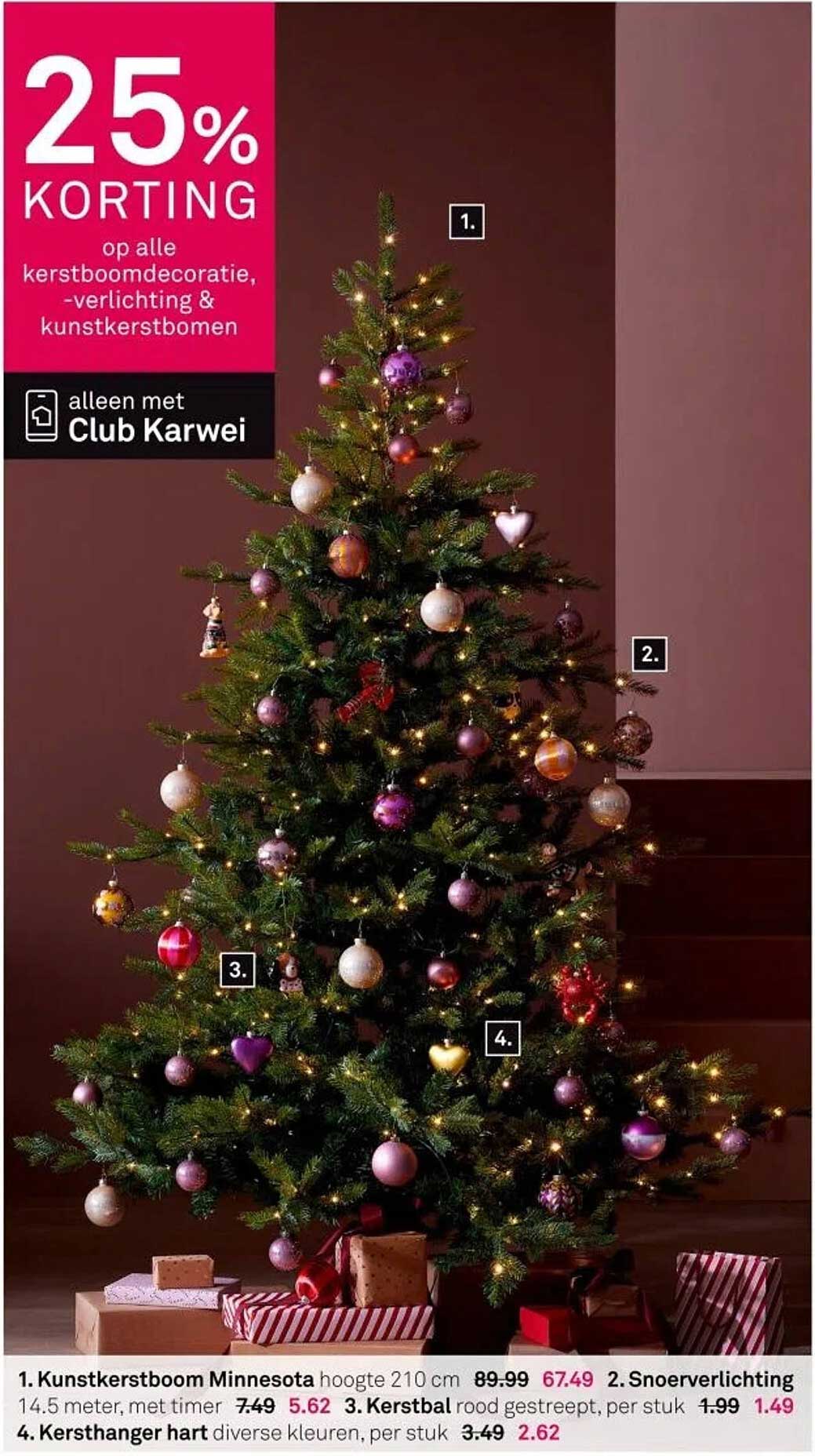 25% KORTING op alle kerstboomdecoratie, -verlichting & kunstkerstbomen
