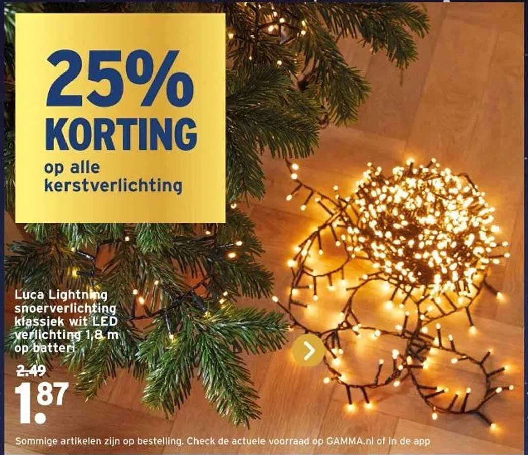 25% KORTING op alle kerstverlichting
