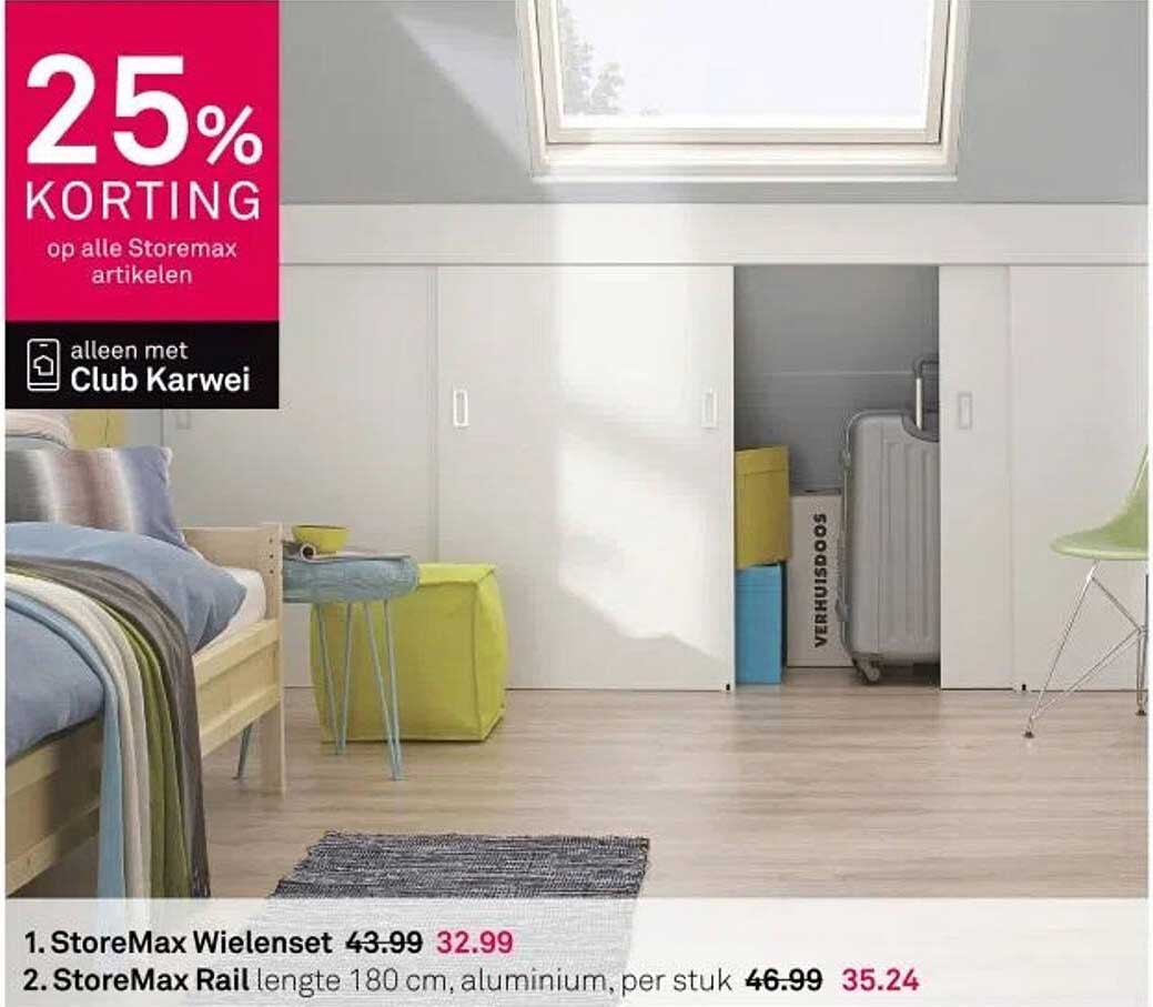 25% KORTING op alle Storemax artikelen