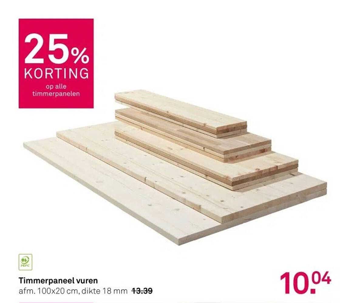 25% KORTING op alle timmerpanelen