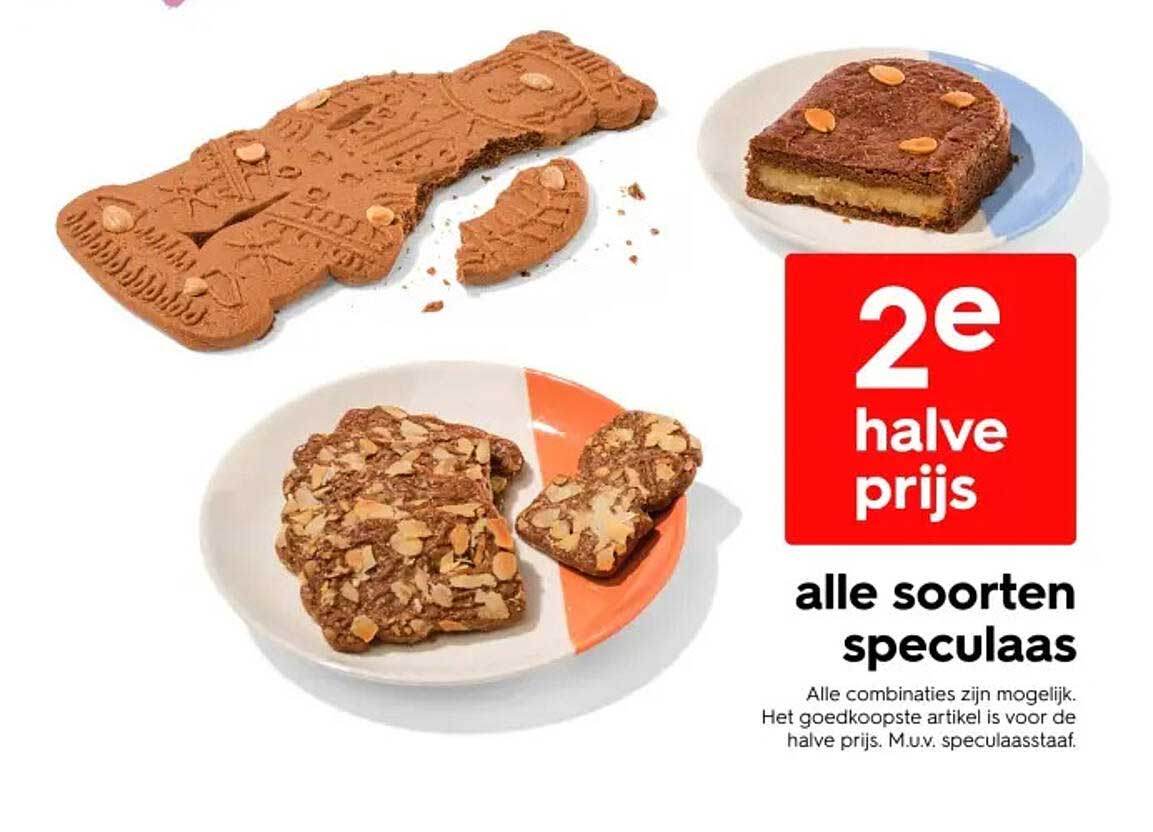 2e halve prijs alle soorten speculaas