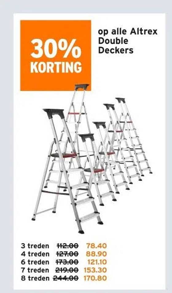 30% KORTING op alle Altrex Double Deckers