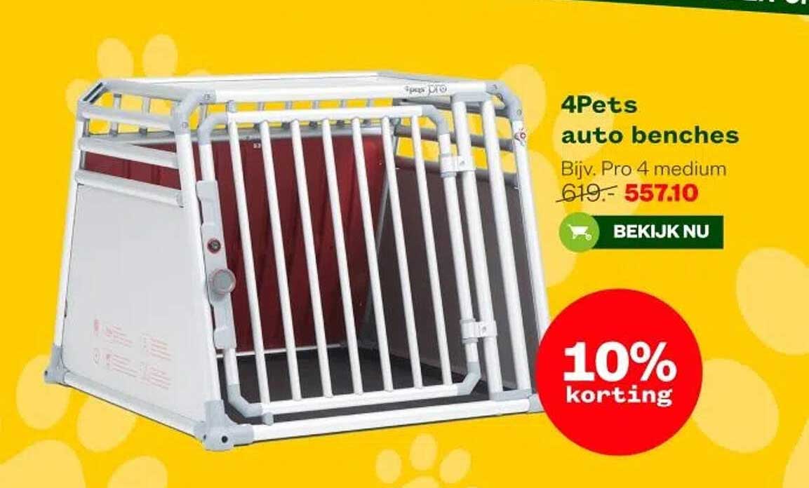 4Pets auto benches Bijv. Pro 4 medium