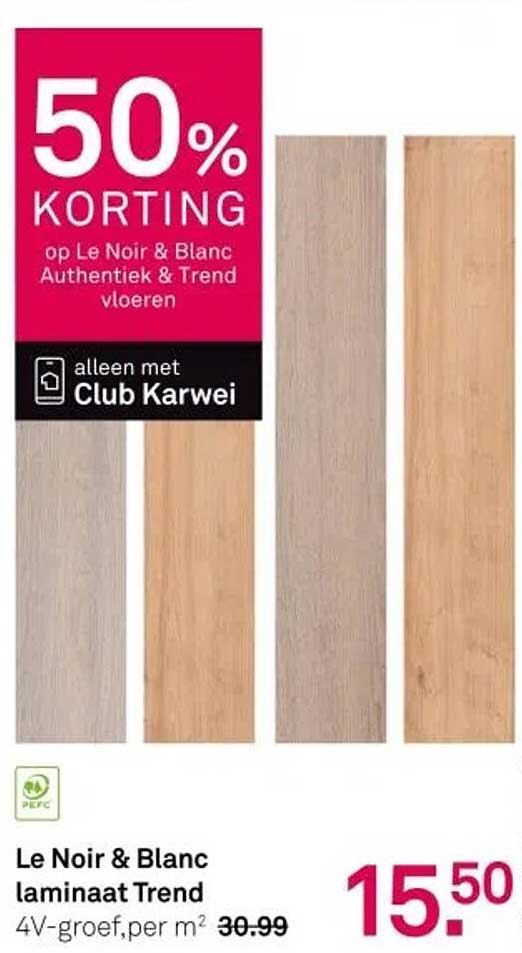 50% KORTING op Le Noir & Blanc Authentiek & Trend vloeren