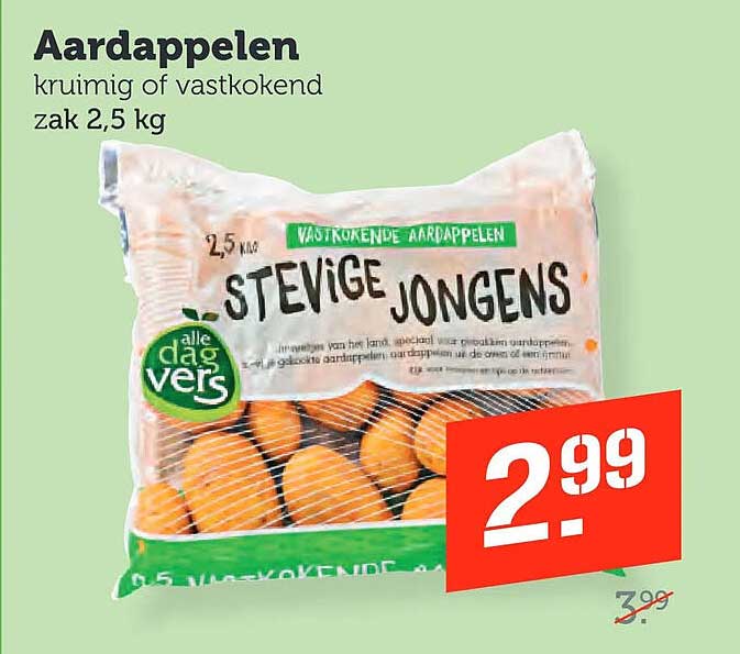Aardappelen kruimig of vastkokend zak 2,5 kg