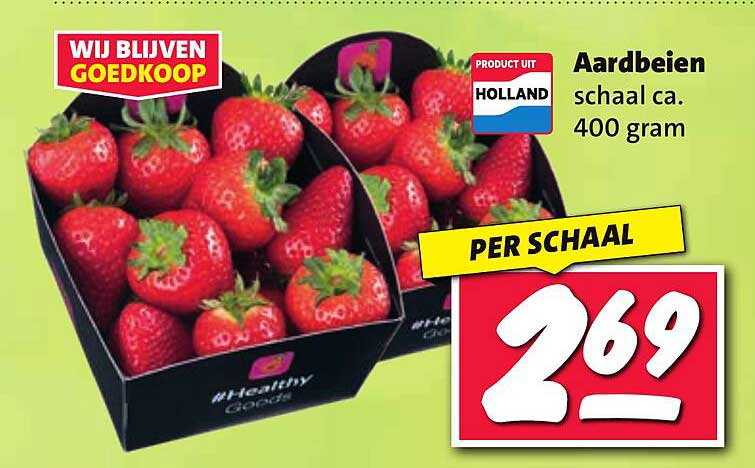 Aardbeien schaal ca. 400 gram