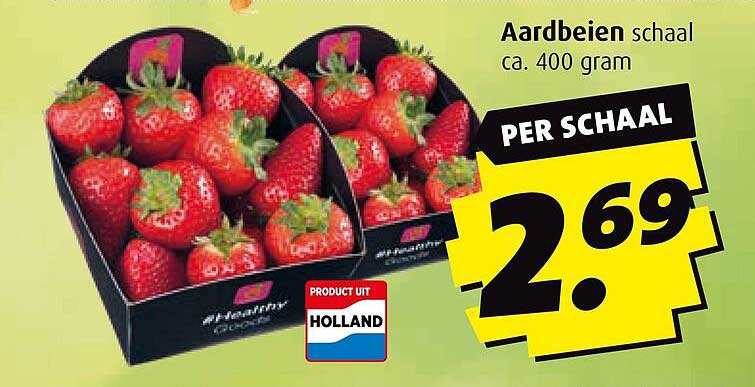 Aardbeien schaal ca. 400 gram
