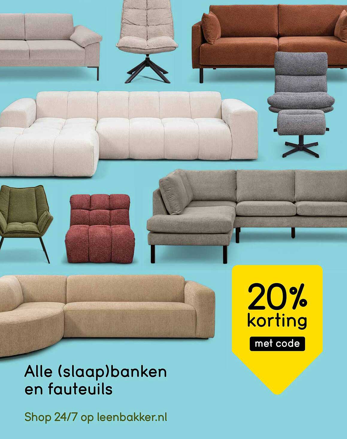 Alle (slaap)banken en fauteuils