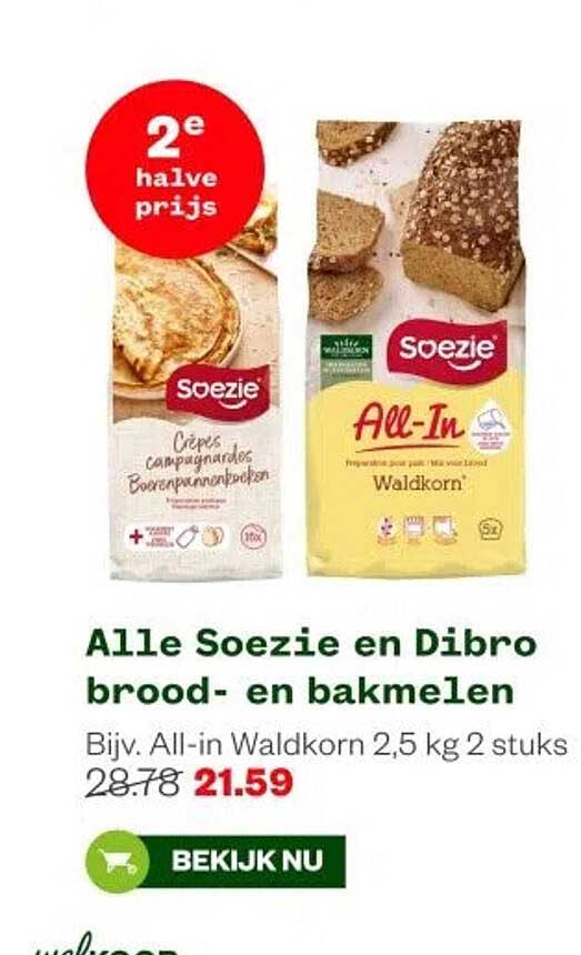 Alle Soezie en Dibro brood- en bakmelen