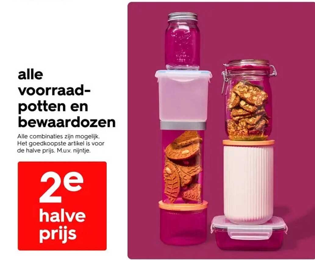 alle voorraad-potten en bewaardozen