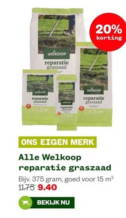 Alle Welkoop reparatie graszaad