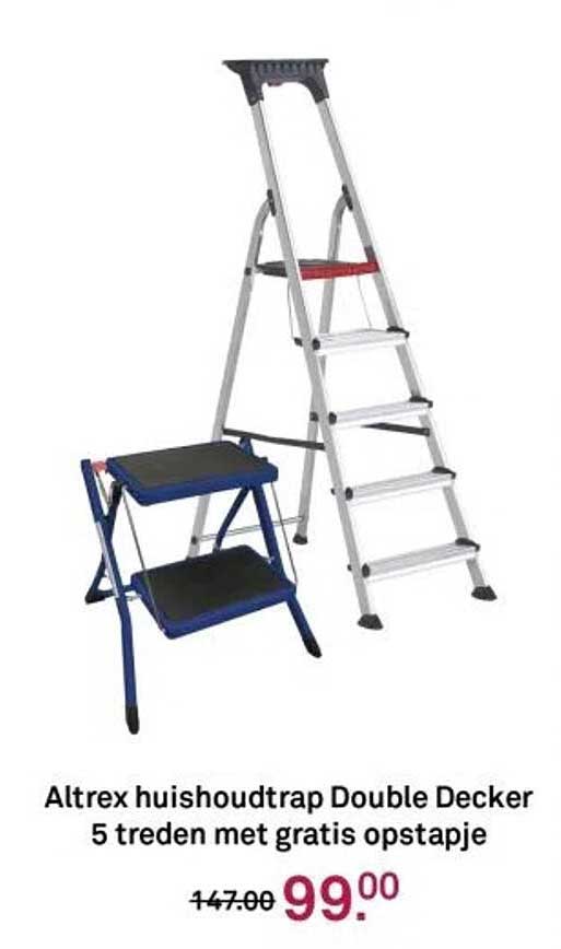 Altrex huishoudtrap Double Decker 5 treden met gratis opstapje