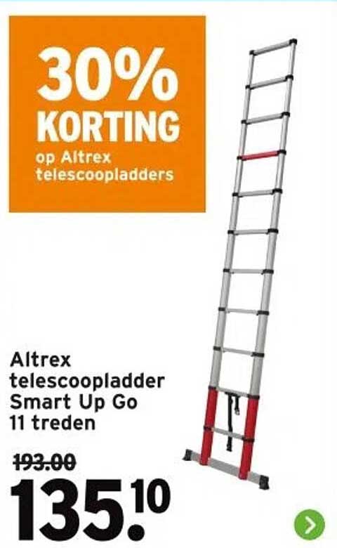 Altrex telescoopladder Smart Up Go 11 treden