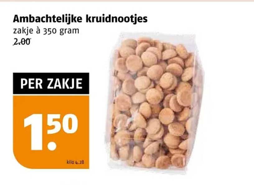 Ambachtelijke kruidnootjes zakje à 350 gram