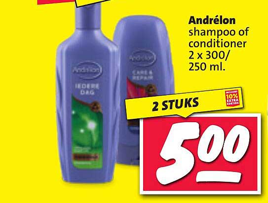Andrélon shampoo of conditioner 2 x 300/250 ml.