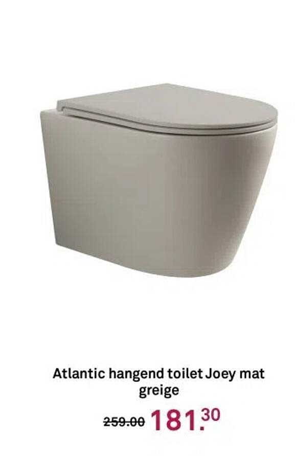 Atlantic hangend toilet Joey mat greige