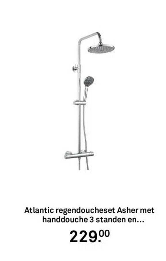 Atlantic regendoucheset Asher met handdouche 3 standen en...
