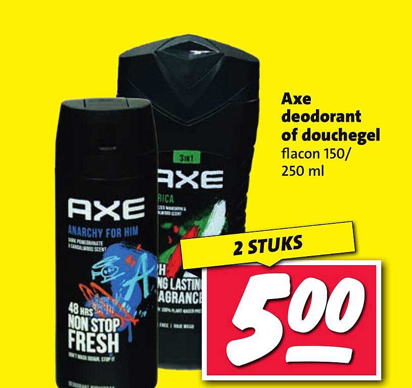 Axe deodorant of douchegel flacon 150/250 ml