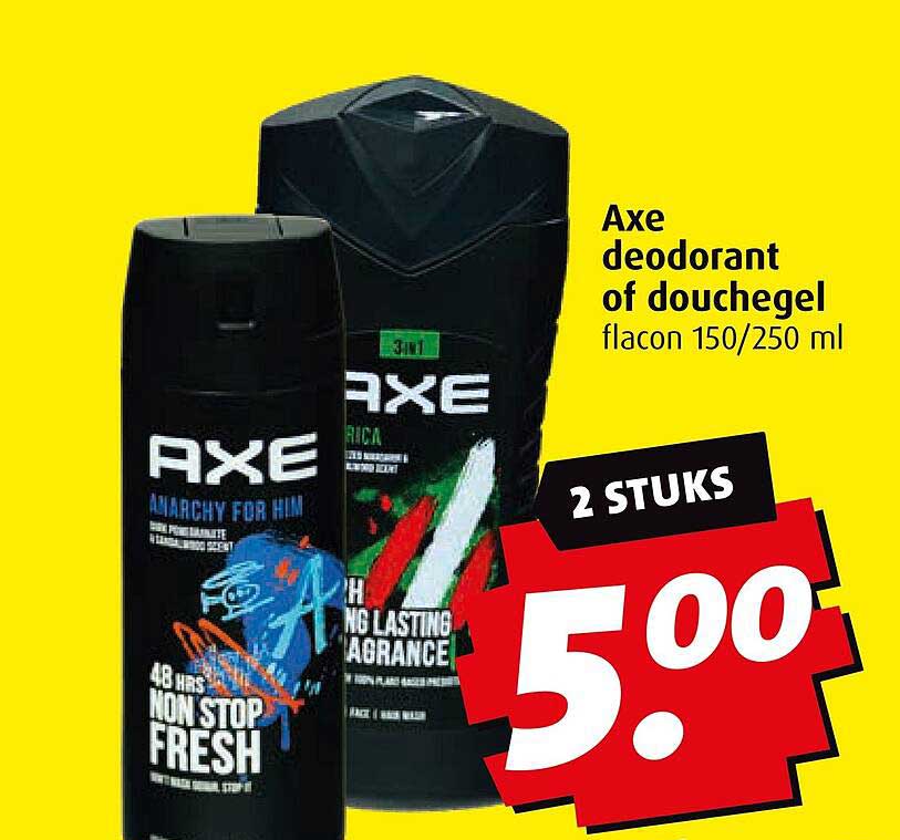 Axe deodorant of douchegel flacon 150/250 ml