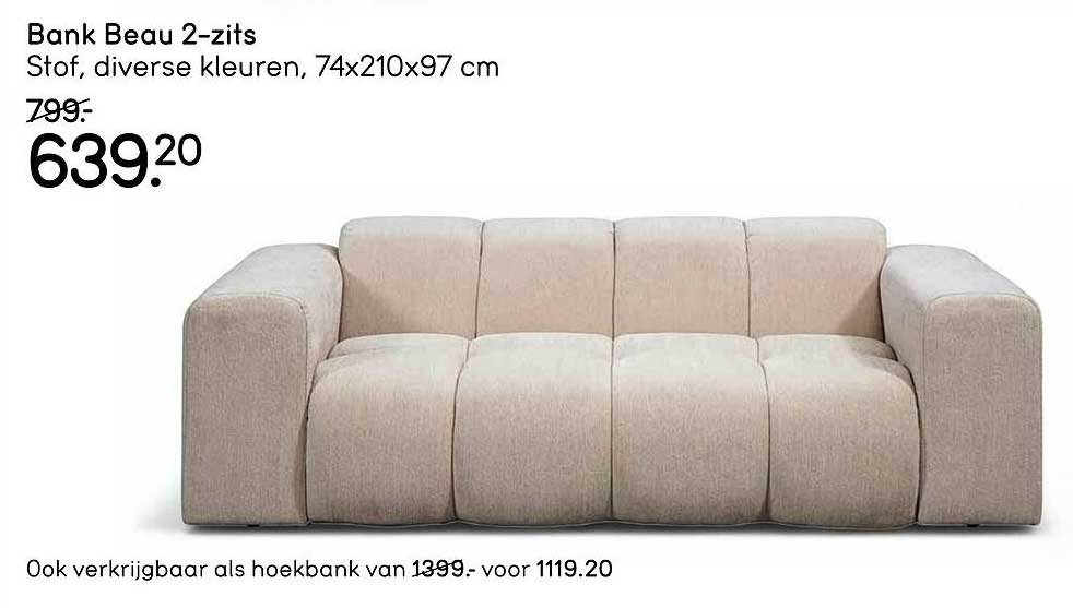 Bank Beau 2-zits